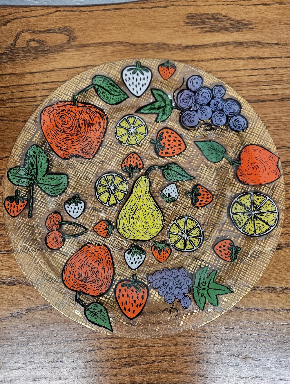 Higgins Fused Art Glass Plate MCM